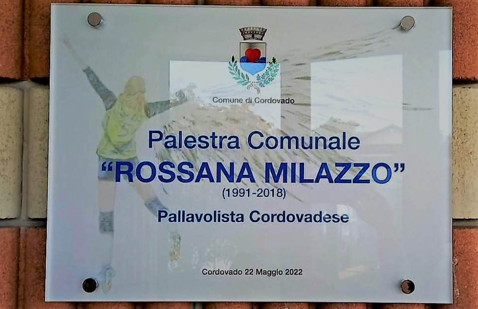 Cerimonia di intitolazione della palestra di Cordovado a Rossana: che emozione!